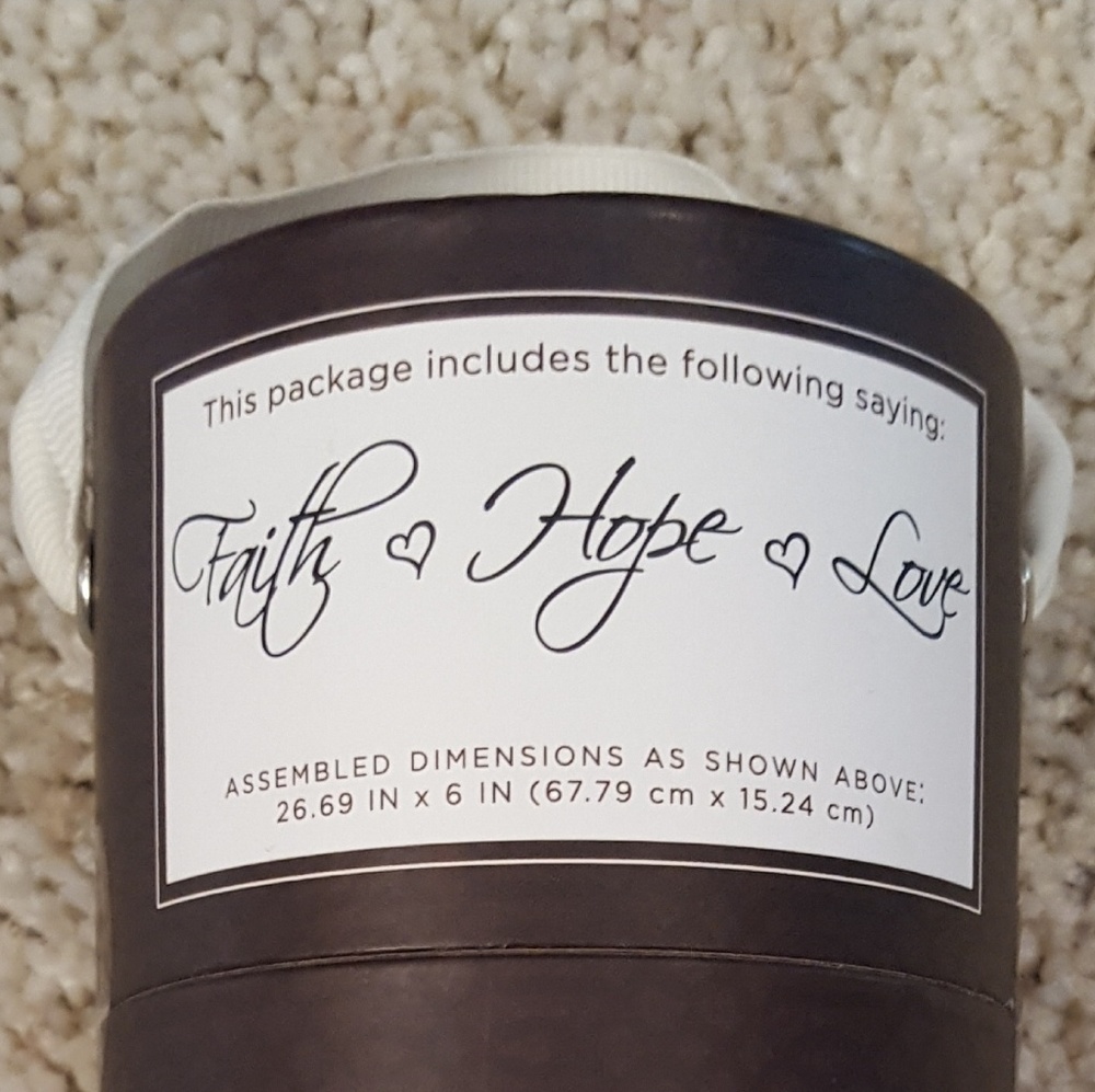 Wall Lettering- 'Faith❤Hope❤Love', New